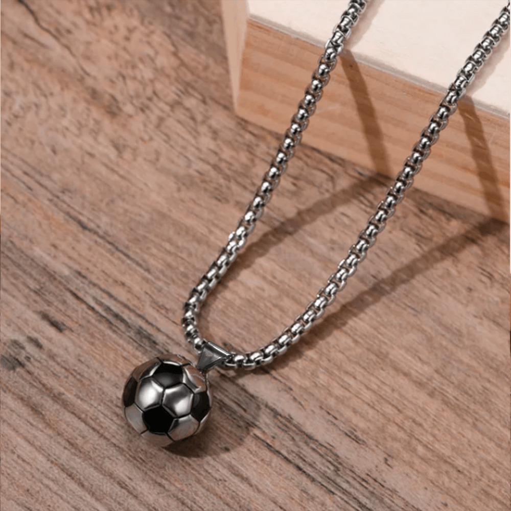 Collana Calcio - Acciaio Inox Lucidato di Alta Qualità