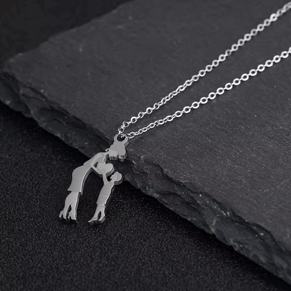 Collana Mamma e Figlio - Acciaio Inox Lucidato di Altissima Qualità