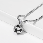 Collana Calcio - Acciaio Inox Lucidato di Alta Qualità