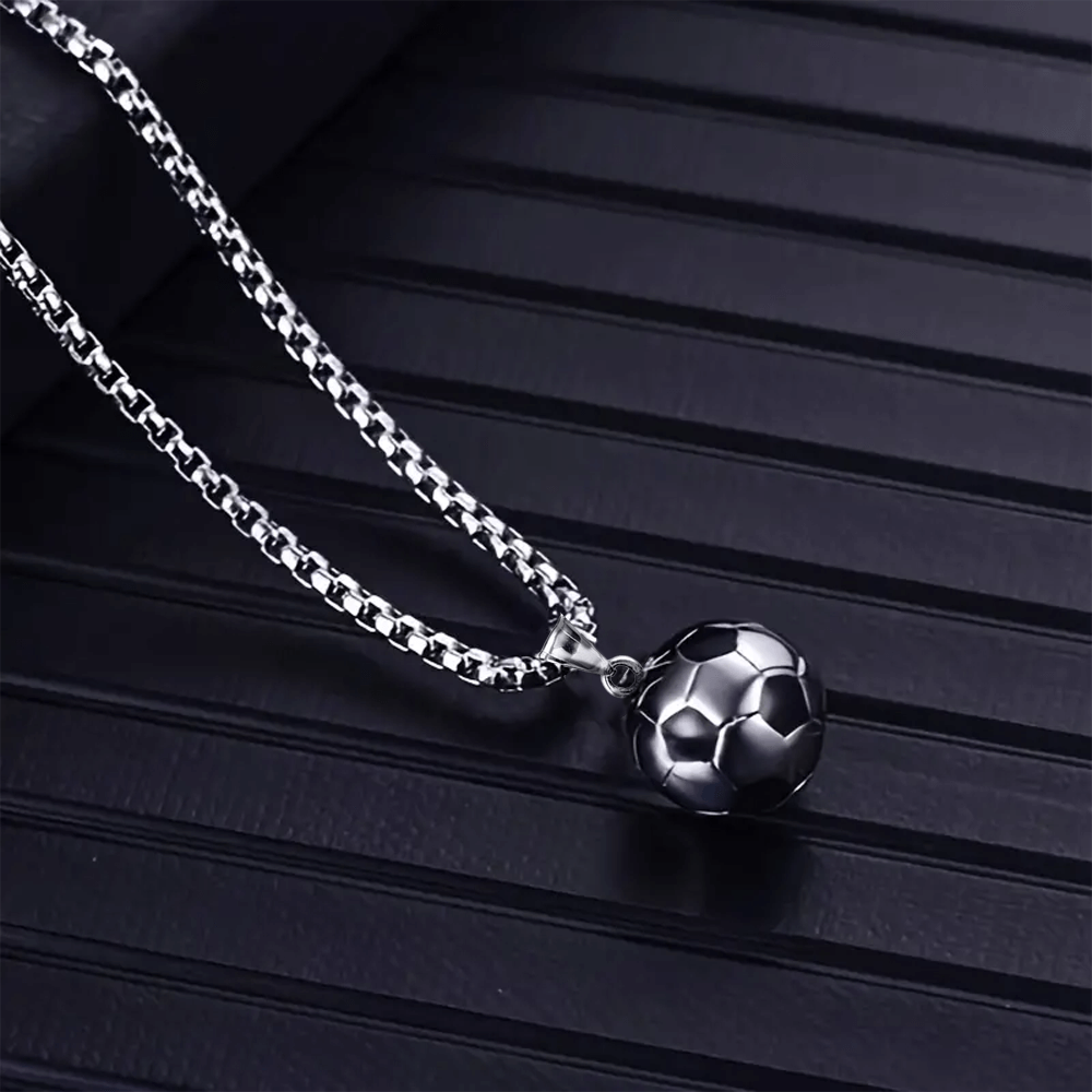 Collana Calcio - Acciaio Inox Lucidato di Alta Qualità