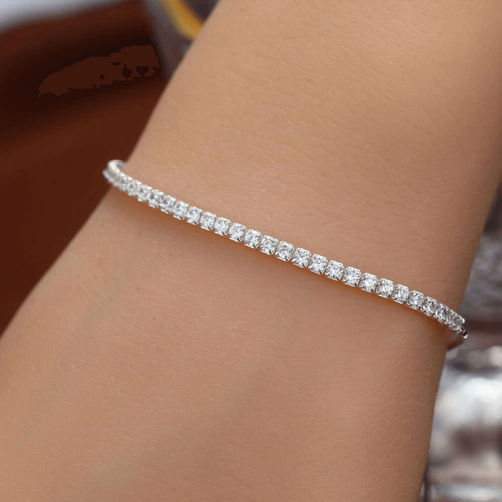 Bracciale Tennis A mia Figlia in Argento Sterling 925 - Ti voglio un Mondo di Bene.