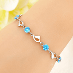 Bracciale Pietre Blu Compleanno - 50 anni.