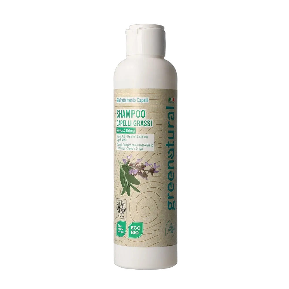 Shampoo Capelli Grassi e con Forfora Salvia & Ortica - Greenatural