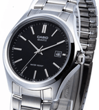 Casio MTP-1183A-1A Orologio Uomo Elegante Acciaio Inox Quadrante Nero