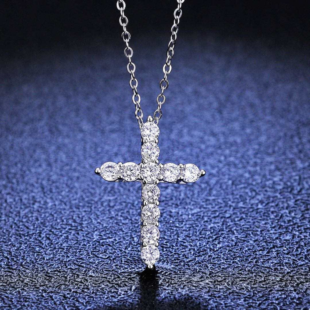 Collana Croce Donna - Argento sterling 925 - Amuleto della felicità