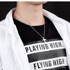 Collana Croce Uomo - Argento Sterling 295 - Amuleto della Felicità