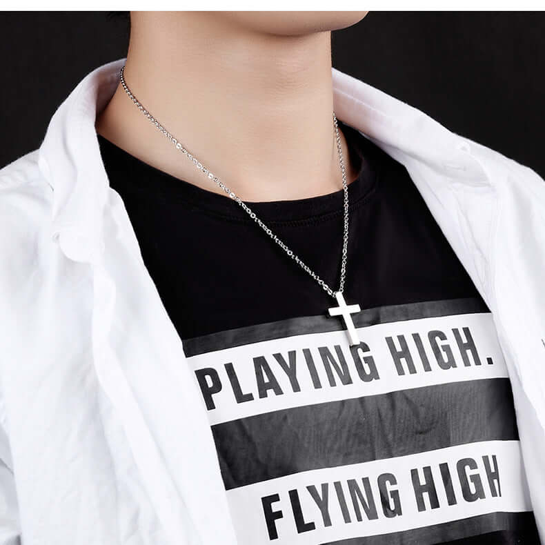 Collana Croce Argento sterling 925 - Al mio Ragazzo