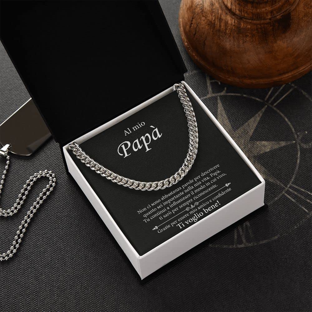 Collana da Uomo - Al Mio Papà Ti Voglio Bene.