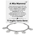 Bracciale Quadrifoglio A mia Mamma -  Ti voglio tanto bene.
