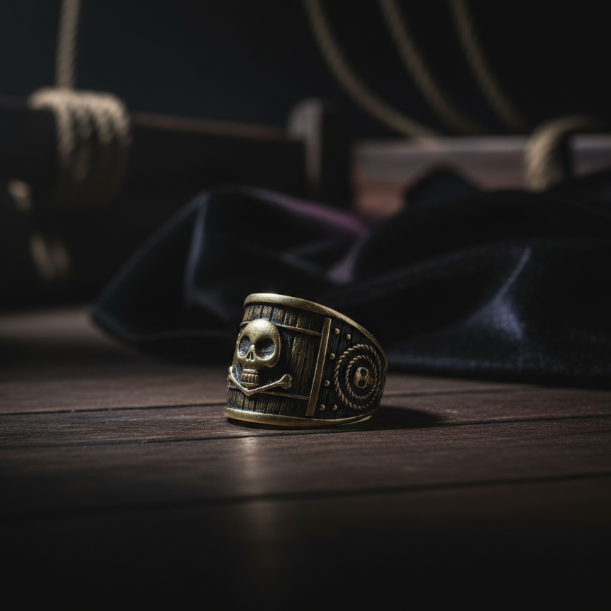 Anello Uomo Argento Black Sails: Accessorio da Pirata.