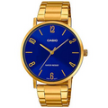 Casio MTP-VT01G-2B2 – Orologio Uomo Acciaio Oro / Quadrante Blu-Navy