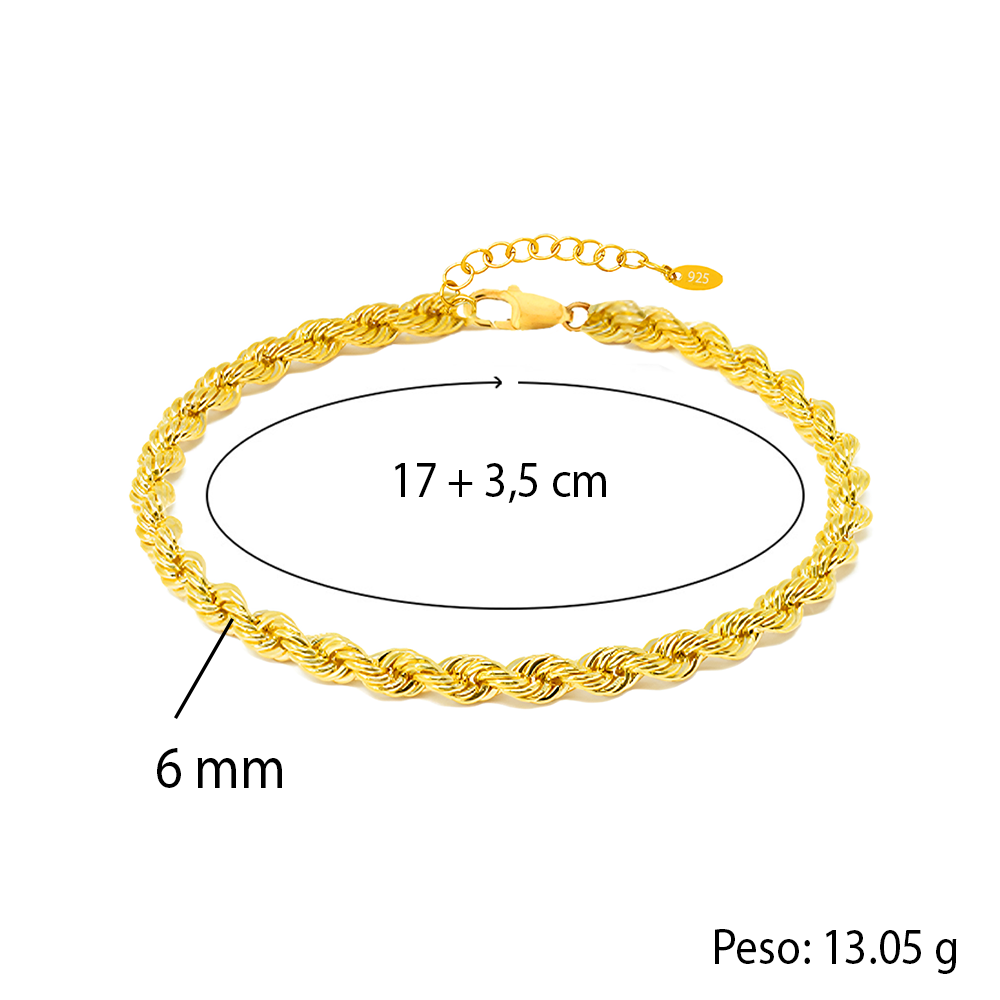Bracciale A Mio Figlio - Corda Oro