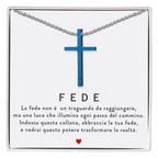 Collana Croce Blu - Fede.