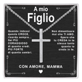 Collana Croce - A Mio Figlio con Amore Mamma.
