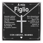 Collana Croce - A Mio Figlio con Amore Mamma.