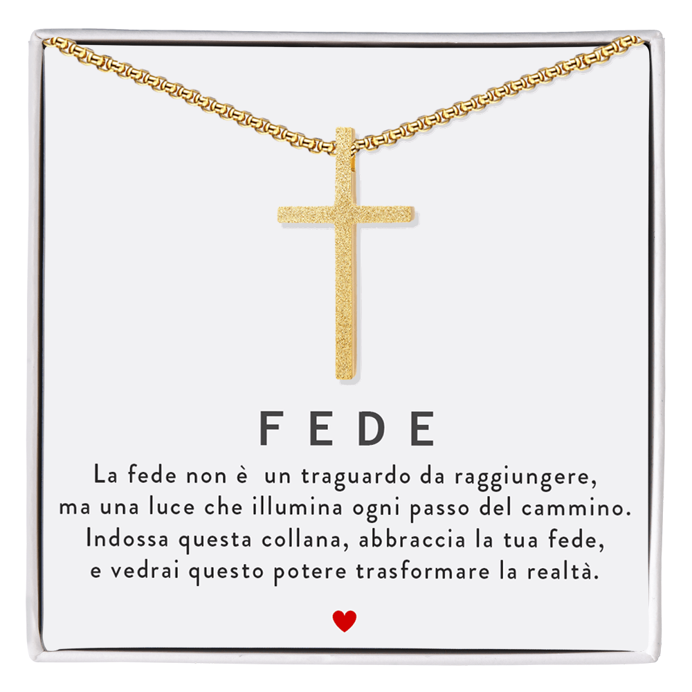 Collana Croce Oro - Fede.