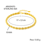 Bracciale A Mio Figlio - Corda Oro