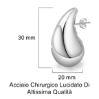 Orecchini a Goccia in Acciaio chirurgico - Alla donna della mia Vita
