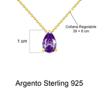 Collana con Pietra Ametista in Argento Sterling 925