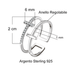 Anello da Donna in Argento Sterling 925 Per la mia Madrina- Croce