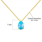 Collana con Pietra Acquamarina in Argento Sterling 925