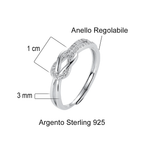 Anello Nodo da Donna in Argento Sterling 925 - Alla donna della mia vita