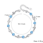 Bracciale Pietre Blu Compleanno - 40 anni