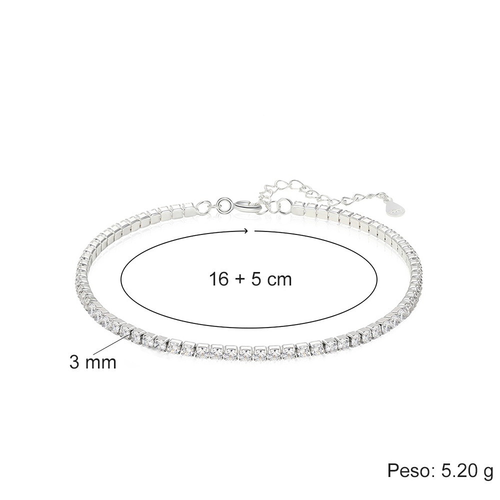 Bracciale Tennis in Argento Sterling 925 - Alla nostra Maestra