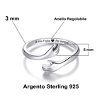 Anello da Donna in Argento Sterling 925 - A Mia Figlia