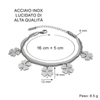 Bracciale Quadrifoglio A mia Mamma -  Ti voglio tanto bene.