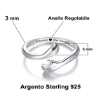 Anello da Donna in Argento Sterling 925 - Ti Amerò Per Sempre