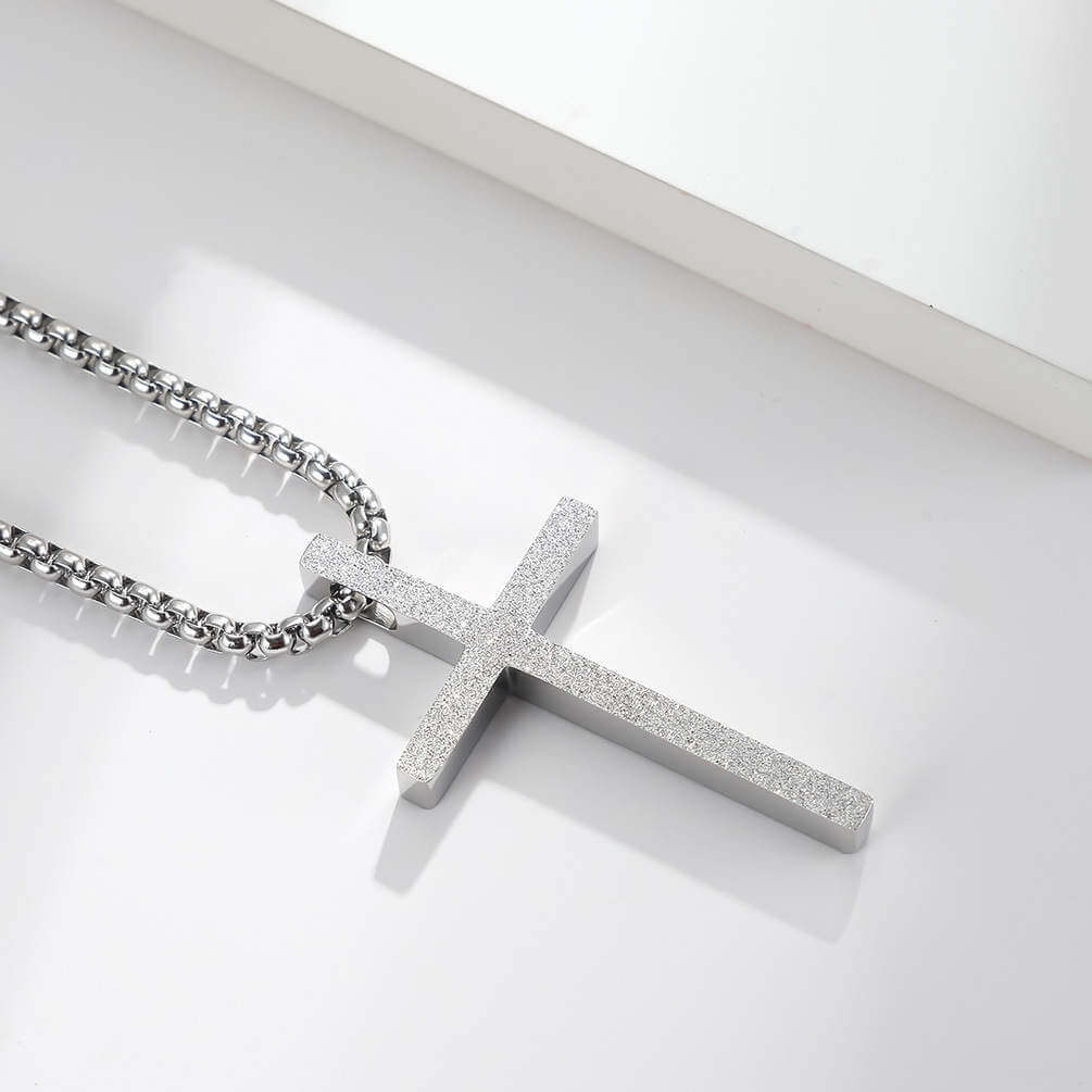 Collana Croce Argento - Amuleto della Felicità.