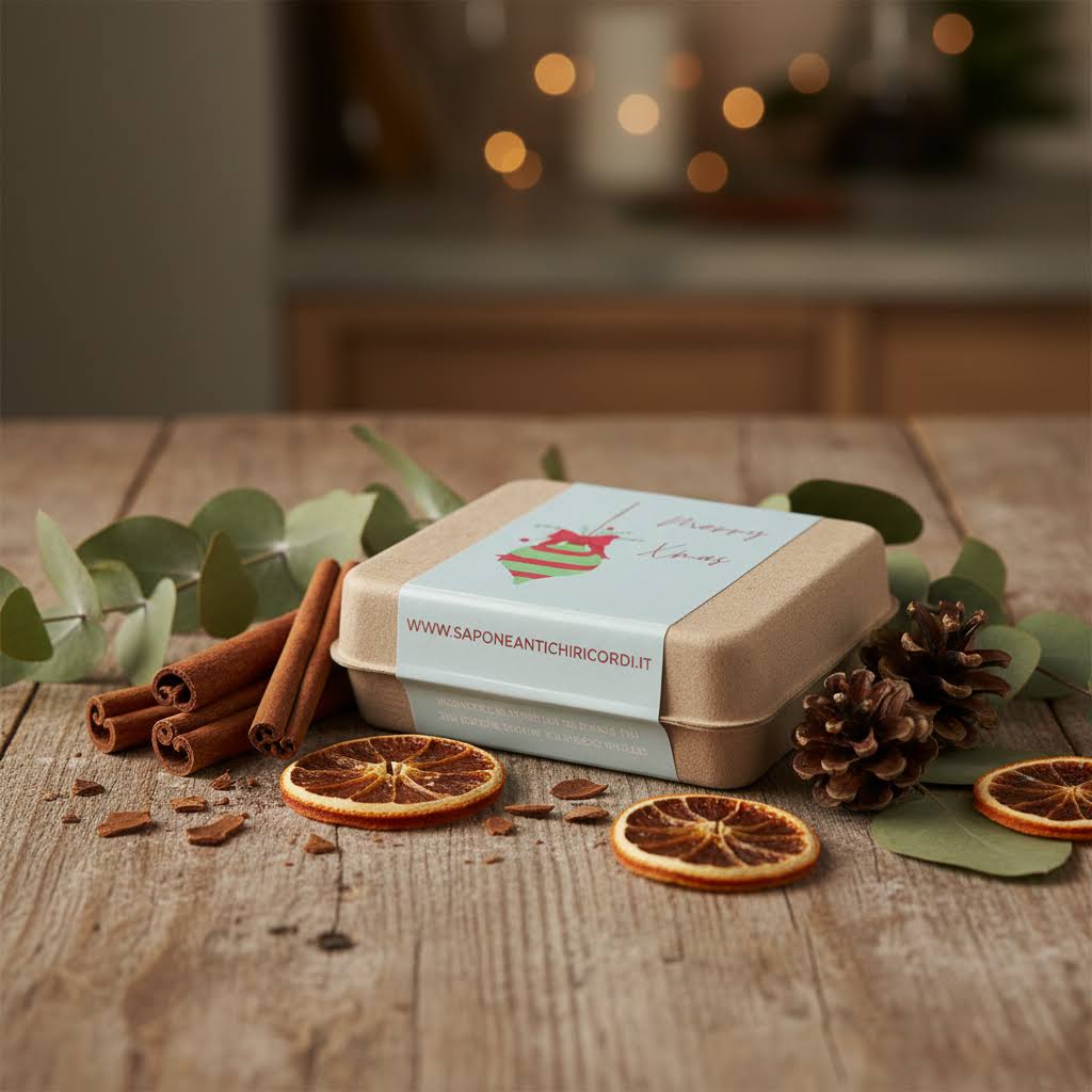 CONFEZIONE SAPONETTE NATALIZIE LAVANDA, FIOR DI LOTO, VIOLETTA, MIRRA