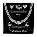 Collana da Uomo - Caro Papà Ti Vogliamo Bene.
