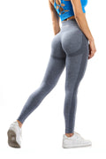 Leggings grigio modello POLLY a vita alta senza cuciture
