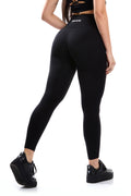 Leggings nero modello POLLY a vita alta senza cuciture