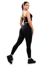 Leggings nero modello POLLY a vita alta senza cuciture