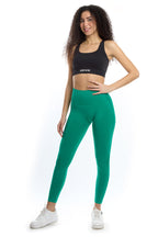 Leggings verde modello POLLY a vita alta senza cuciture