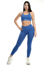 Leggings blu ardesia modello IMMO a vita bassa senza cuciture