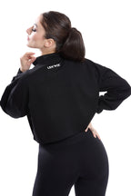 Felpa a vita corta nera modello IRIS