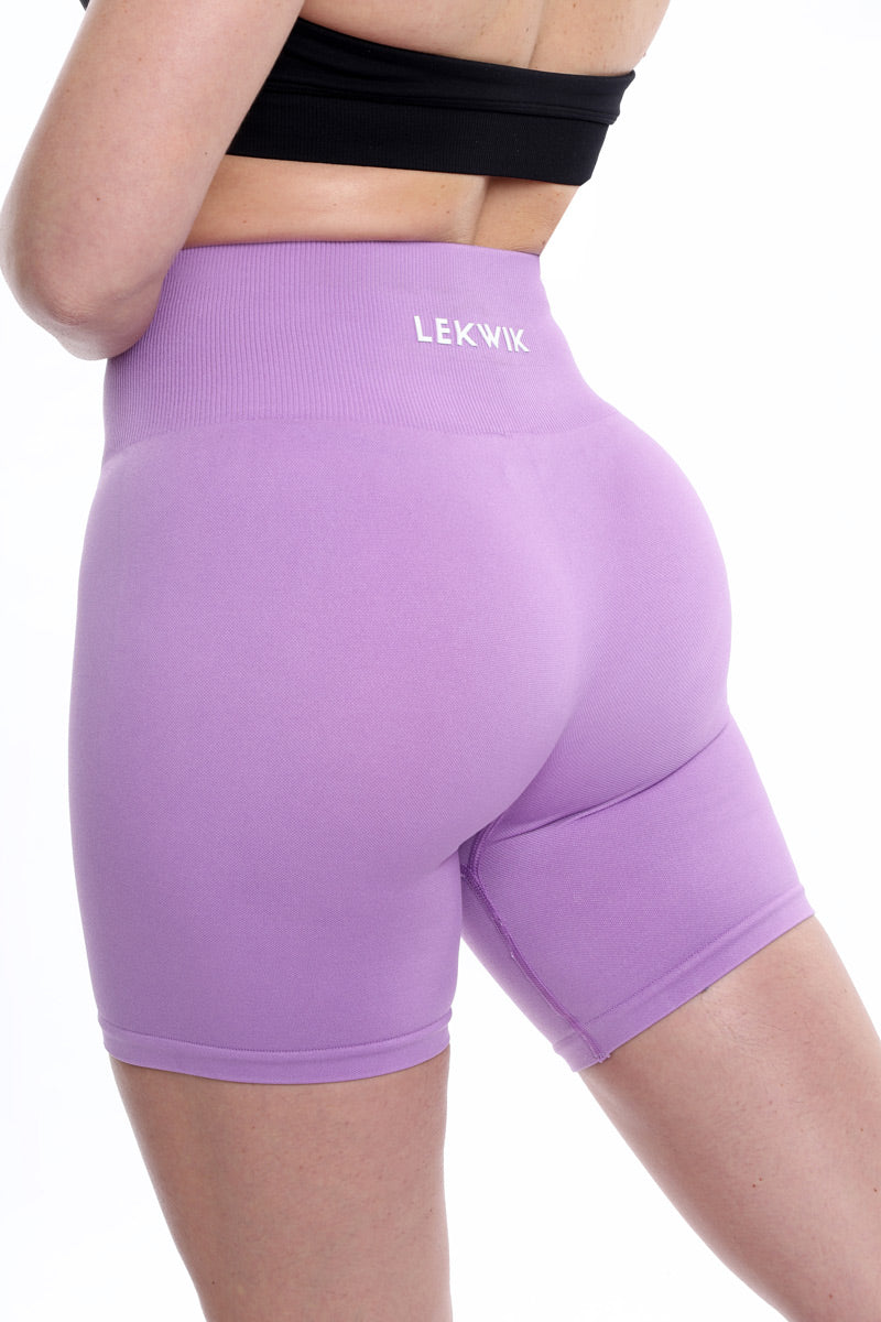 Shorts orchidea modello EVA a vita alta senza cuciture