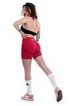 Shorts ciliegia modello POLLY a vita alta senza cuciture