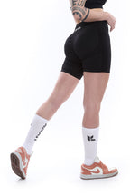 Shorts nero modello POLLY a vita alta senza cuciture