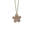 Lillium | Handcrafted pearl-pink floral ceramic necklace