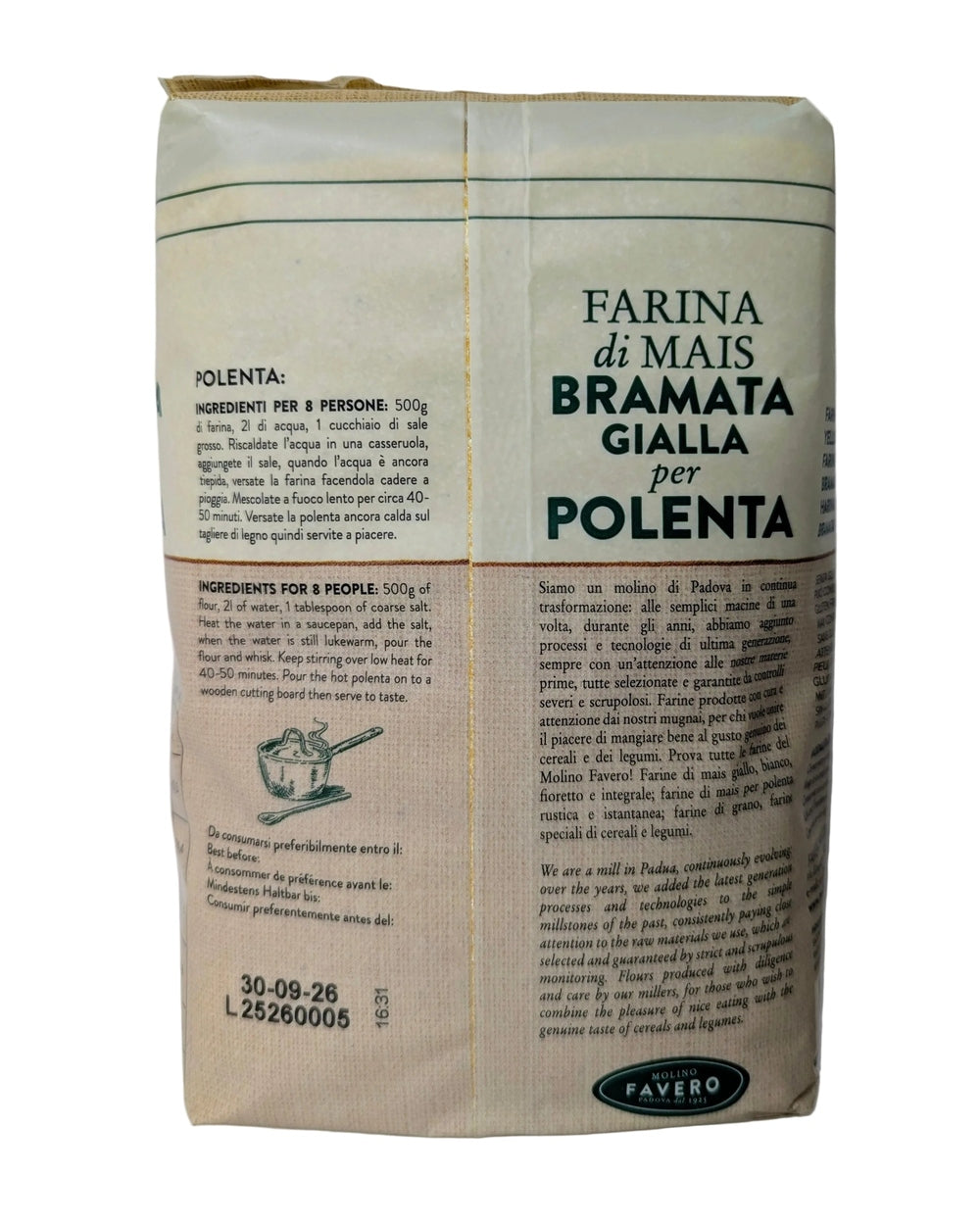 Mais Toscano farina Extra - Del Colle