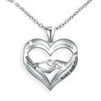 Collana da Donna in Argento Sterling 925 - Mamma, Ti vogliamo bene