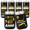 Raffredda Lattina Ecopelle Sintetica Nera Confezione da 10 - Buon 40 Compleanno