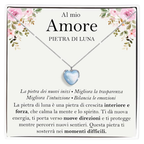 Collana Pietra di Luna in Argento Sterling 925 - Al mio Amore