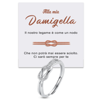 Anello Nodo da Donna in Argento Sterling 925 - Alla mia damigella