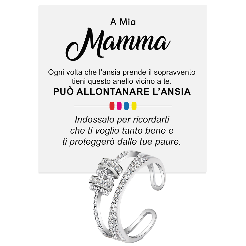 Anello da Donna in Argento Sterling 925 Per mia mamma - Ansia